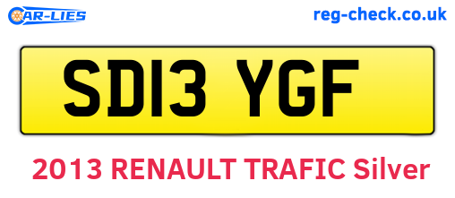 SD13YGF are the vehicle registration plates.
