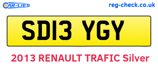 SD13YGY are the vehicle registration plates.