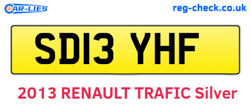 SD13YHF are the vehicle registration plates.