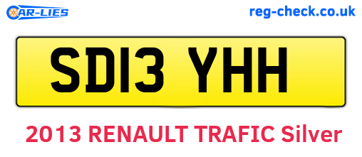 SD13YHH are the vehicle registration plates.