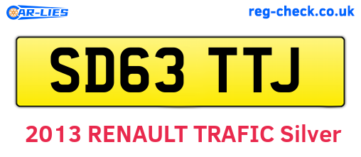 SD63TTJ are the vehicle registration plates.