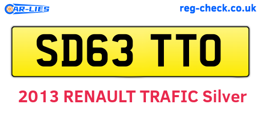 SD63TTO are the vehicle registration plates.