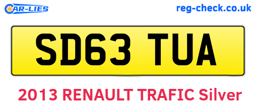 SD63TUA are the vehicle registration plates.