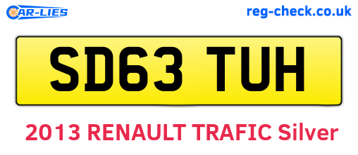 SD63TUH are the vehicle registration plates.