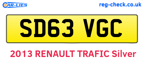 SD63VGC are the vehicle registration plates.