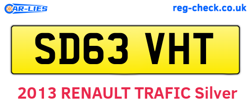 SD63VHT are the vehicle registration plates.