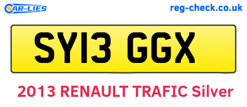 SY13GGX are the vehicle registration plates.