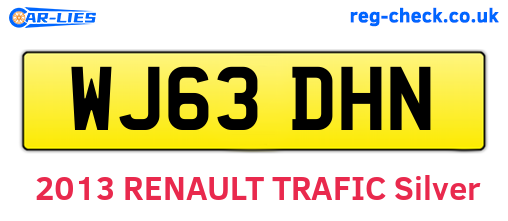 WJ63DHN are the vehicle registration plates.