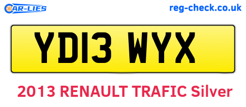 YD13WYX are the vehicle registration plates.