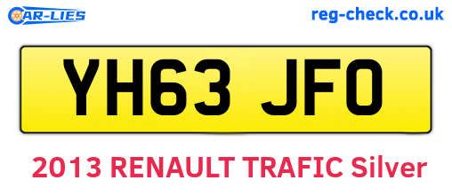 YH63JFO are the vehicle registration plates.