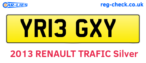 YR13GXY are the vehicle registration plates.