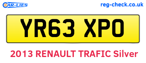 YR63XPO are the vehicle registration plates.