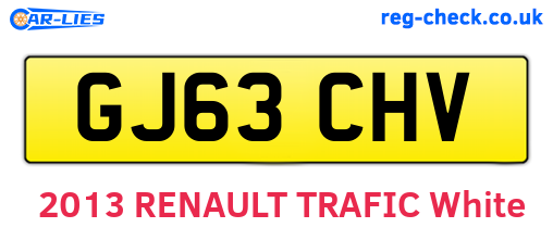 GJ63CHV are the vehicle registration plates.
