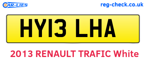 HY13LHA are the vehicle registration plates.
