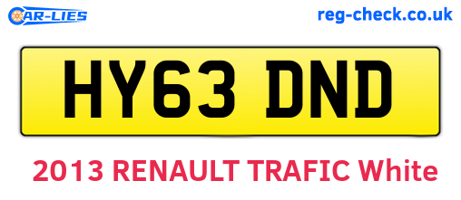 HY63DND are the vehicle registration plates.