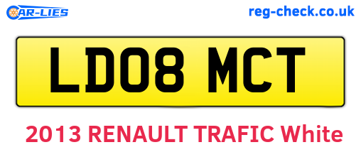 LD08MCT are the vehicle registration plates.