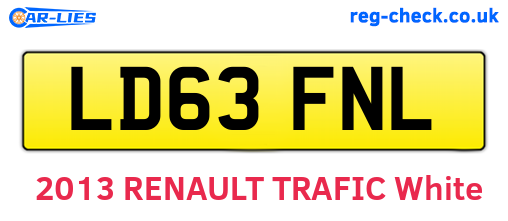 LD63FNL are the vehicle registration plates.