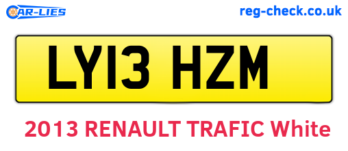 LY13HZM are the vehicle registration plates.