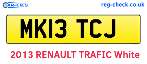 MK13TCJ are the vehicle registration plates.