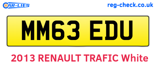 MM63EDU are the vehicle registration plates.