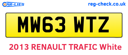 MW63WTZ are the vehicle registration plates.