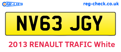 NV63JGY are the vehicle registration plates.