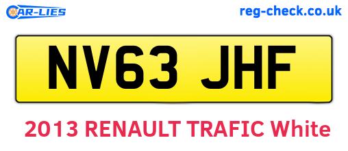 NV63JHF are the vehicle registration plates.