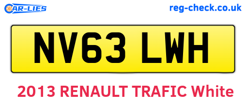 NV63LWH are the vehicle registration plates.