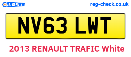 NV63LWT are the vehicle registration plates.