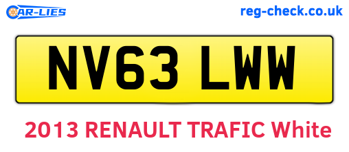 NV63LWW are the vehicle registration plates.
