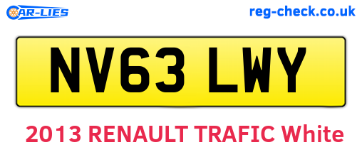 NV63LWY are the vehicle registration plates.