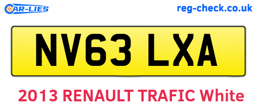 NV63LXA are the vehicle registration plates.