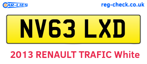 NV63LXD are the vehicle registration plates.