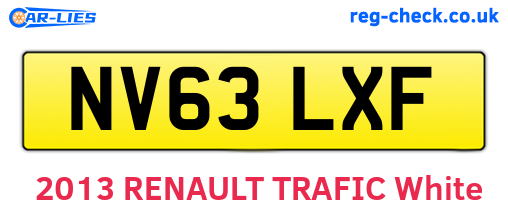 NV63LXF are the vehicle registration plates.