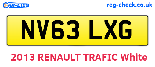 NV63LXG are the vehicle registration plates.