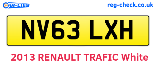 NV63LXH are the vehicle registration plates.
