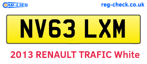 NV63LXM are the vehicle registration plates.