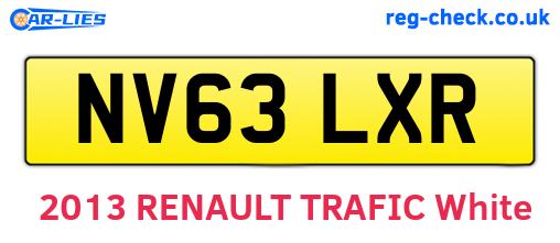 NV63LXR are the vehicle registration plates.