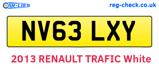 NV63LXY are the vehicle registration plates.