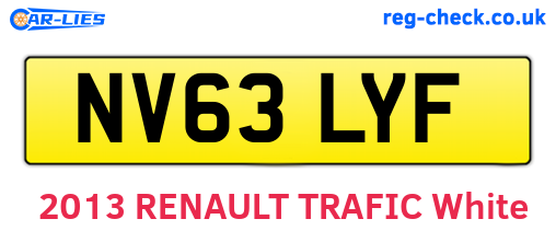 NV63LYF are the vehicle registration plates.