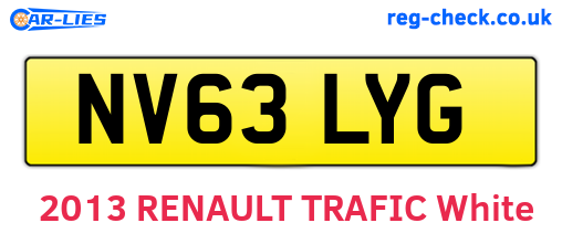 NV63LYG are the vehicle registration plates.