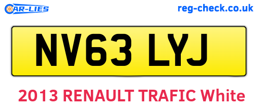 NV63LYJ are the vehicle registration plates.