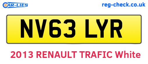 NV63LYR are the vehicle registration plates.