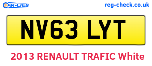 NV63LYT are the vehicle registration plates.