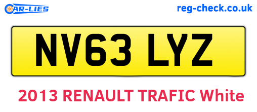 NV63LYZ are the vehicle registration plates.