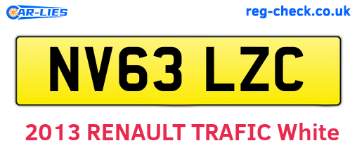NV63LZC are the vehicle registration plates.