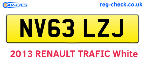NV63LZJ are the vehicle registration plates.