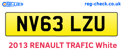 NV63LZU are the vehicle registration plates.
