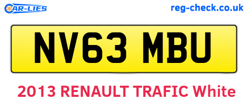 NV63MBU are the vehicle registration plates.