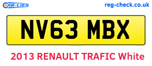 NV63MBX are the vehicle registration plates.